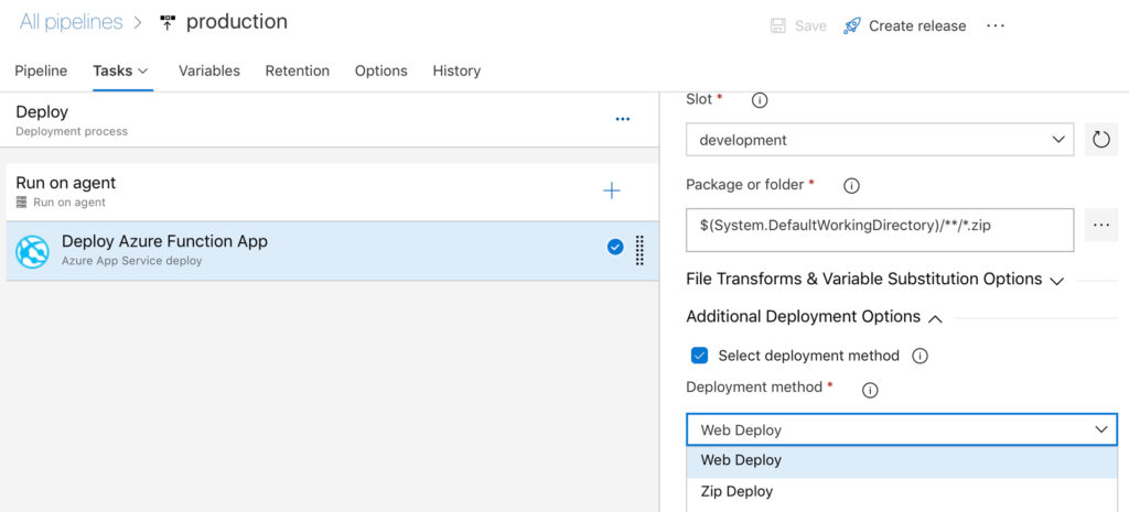 Azure Function App Service Deploy