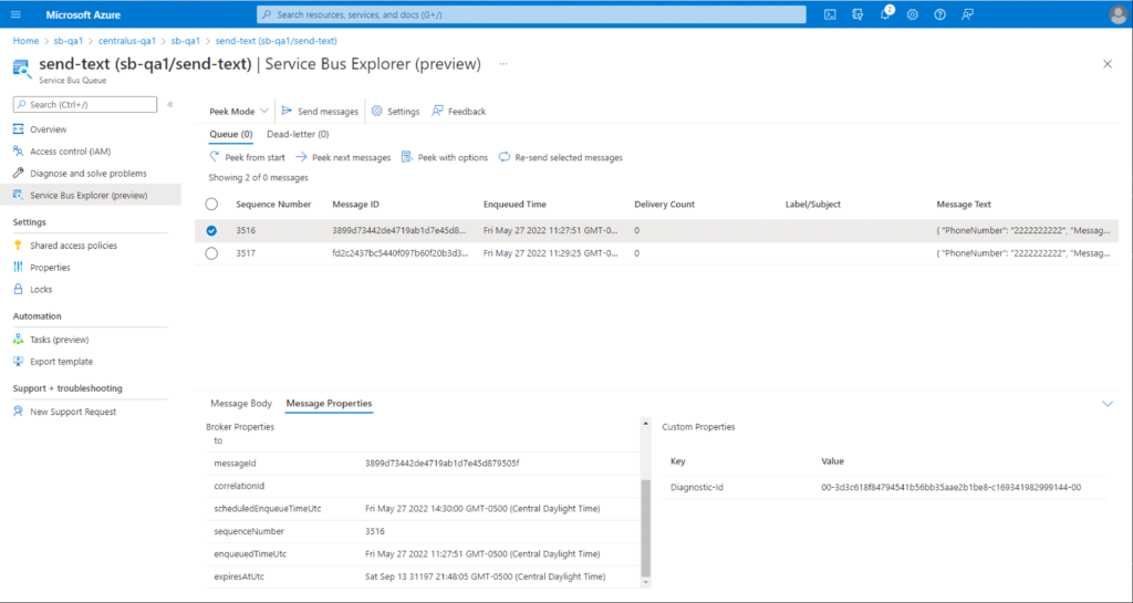 Azure Service Bus Queue